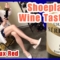 Sexy Shoeplay Dangle Wine Tasting in Flats , Legs Feet Girl Model Dangling,  Bordeaux 2010