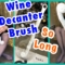 Wine Decanter Brush – How to Clean Wine Decanters – Wine Chat in Shiny Blue Tights / Nylons