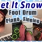 Piano in Pantyhose – Let It Snow – Christmas Song Cover, Foot Drum in Purple Red Tights / Nylons