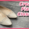 1 Minute Shoe and Tell – Pointy Cream Flats with Rhinestones, Worn Used Old Shoes Closeup