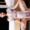 4k. 모델 라임, Lime, Beautiful model lime, Pose in slipgown lingerie