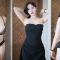 [4K 세로 초고화질] 속옷부터 검정🐈‍⬛머리부터 발끝까지 올블랙 룩북🖤/All Black LookBook