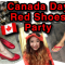 Live Shoeplay and Nylons Try On, Heels Flip Flops Dangle, Hosiery, Canada Day