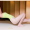 4k, 핫모델 열무, Yeolmu, Beautiful model Yeolmu, Light green high leg and white stockings
