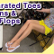 5 Toes Nylons Flip Flops Flapping Tapping Shoeplay Wine Tasting, Separate Split Pantyhose