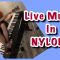 Music in Pantyhose, Live Stream Piano Guitar in Purple Nylons Tights Hosiery, Wine and Chat