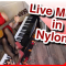 Music in Pantyhose Nylons, Live Piano Guitar Singing, Stockings Tights Hosiery Feet